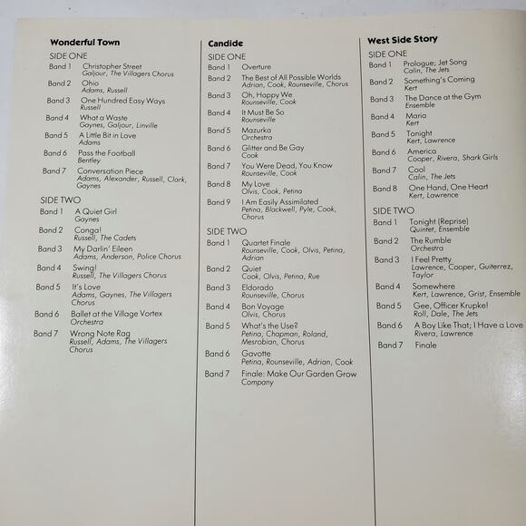 Leonard Bernstein American Musicals Candide West Side Storey 3 Cassette Box Set - Picture 4 of 6